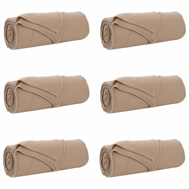 Vidaxl kleden 6 pcs kameel 280 x 210 cm fleece