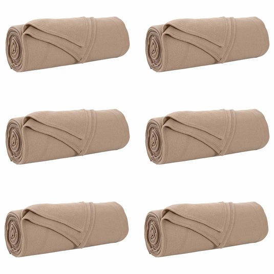 Vidaxl kleden 6 pcs kameel 350 x 270 cm fleece