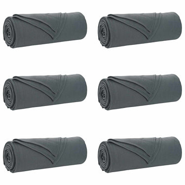 Vidaxl kleden 6 pcs donkergrijs 210 x 140 cm fleece