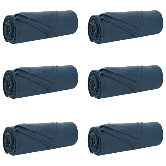 Vidaxl kleden 6 pcs marineblauw 280 x 210 cm fleece