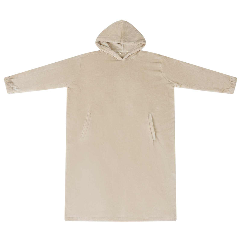 Load image into Gallery viewer, Vidaxl deken hoodie beige s flanel
