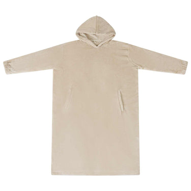 Vidaxl deken hoodie beige m flanel