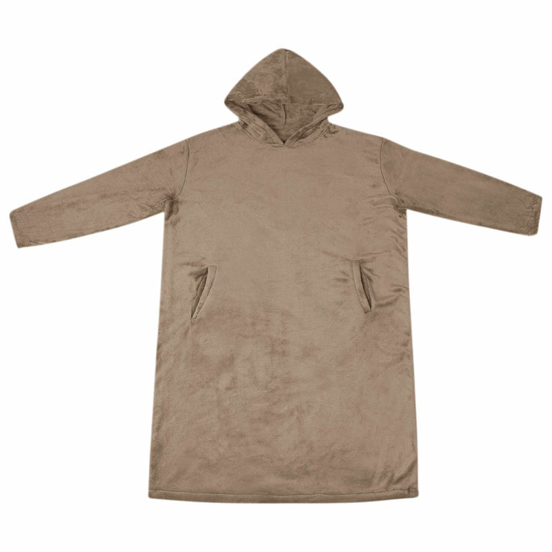Load image into Gallery viewer, Vidaxl deken hoodie kameel l flanel

