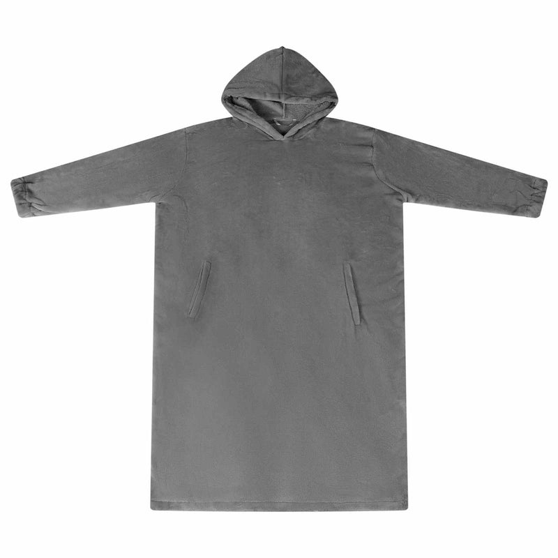 Load image into Gallery viewer, Vidaxl deken hoodie donkergrijs m flanel
