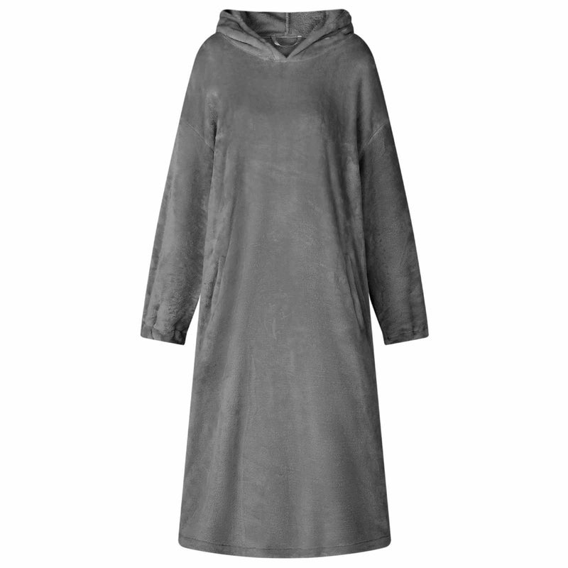 Load image into Gallery viewer, Vidaxl deken hoodie donkergrijs l flanel
