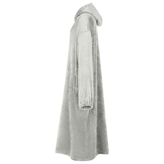 Vidaxl deken hoodie grijs m flanel