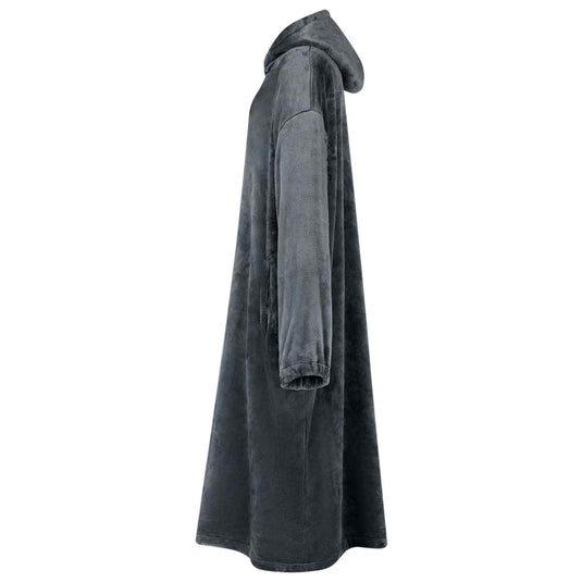 Vidaxl deken hoodie marineblauw m flanel