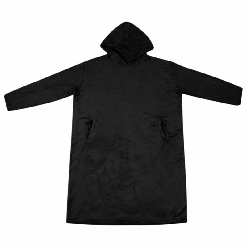 Load image into Gallery viewer, Vidaxl deken hoodie zwart m flanel
