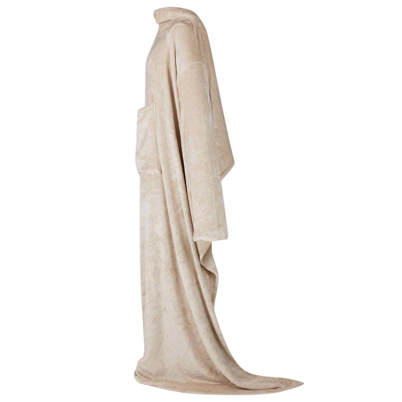 Load image into Gallery viewer, Vidaxl deken hoodie beige f flanel
