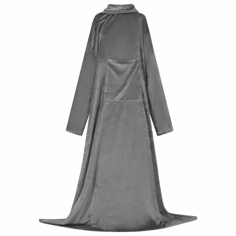 Load image into Gallery viewer, Vidaxl deken hoodie donkergrijs f flanel
