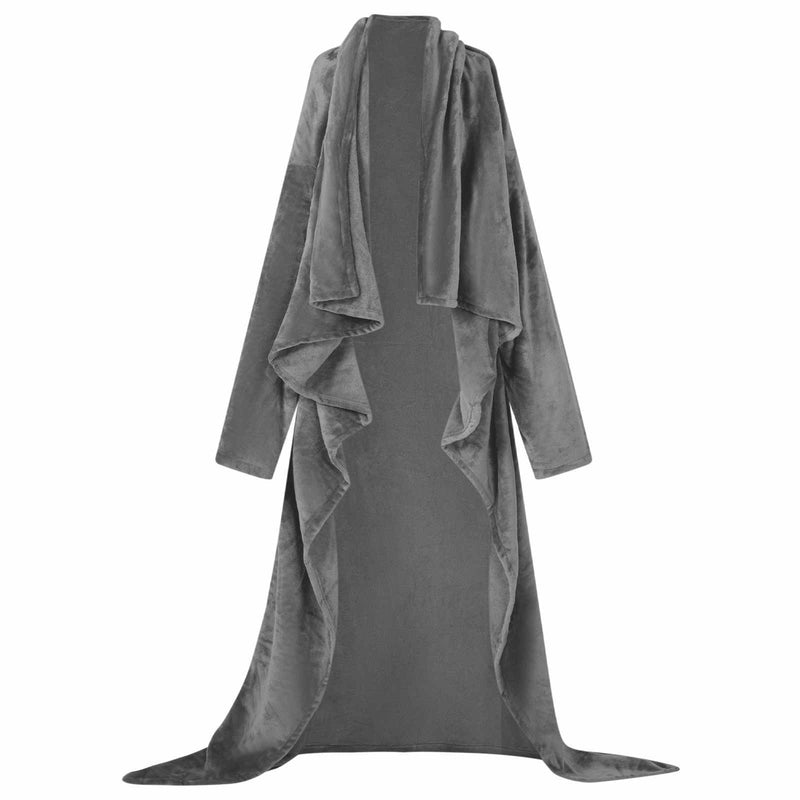 Load image into Gallery viewer, Vidaxl deken hoodie donkergrijs f flanel
