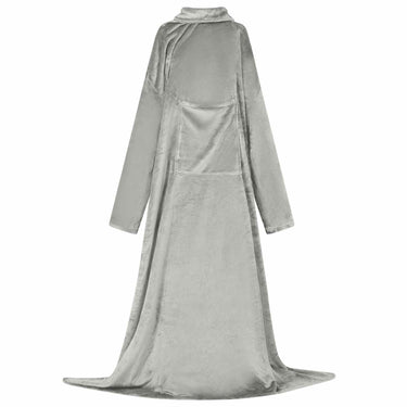 Vidaxl deken hoodie grijs f flanel