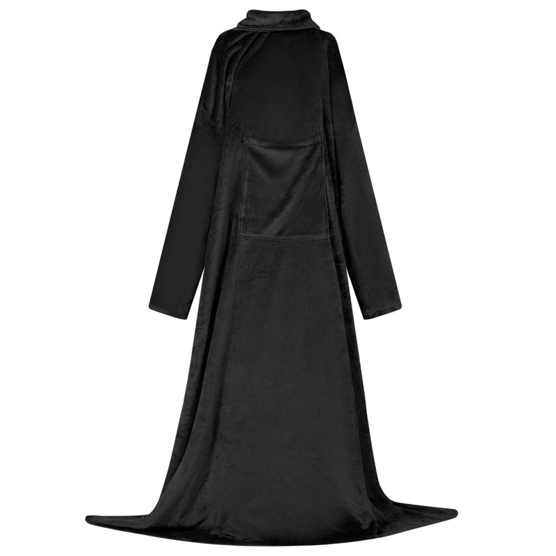 Load image into Gallery viewer, Vidaxl deken hoodie zwart f flanel
