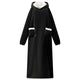 Vidaxl deken hoodie zwart l fleece en flanel