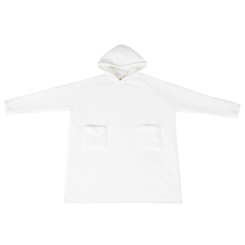 Load image into Gallery viewer, Vidaxl deken hoodie wit l fleece en flanel
