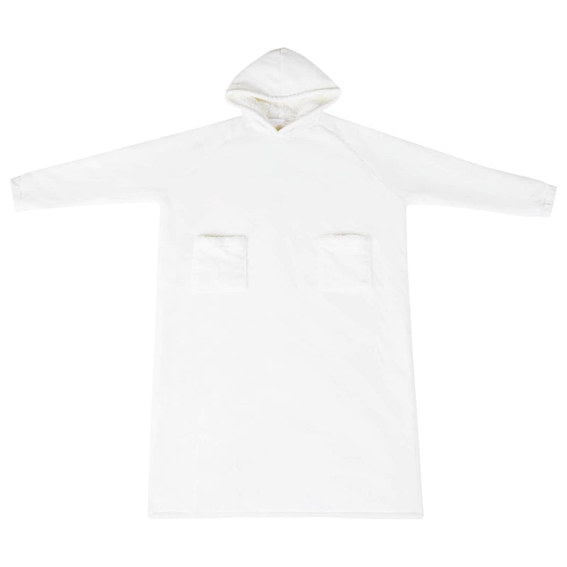 Load image into Gallery viewer, Vidaxl deken hoodie wit l fleece en flanel
