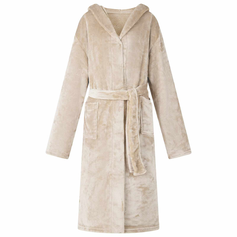 Load image into Gallery viewer, Vidaxl badjas hoodie beige s flanel
