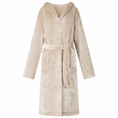 Vidaxl badjas hoodie beige xxl flanel