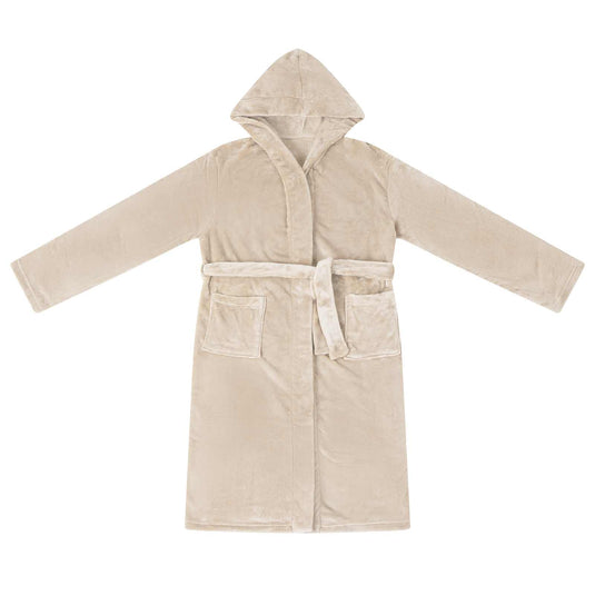 Vidaxl badjas hoodie beige xxxl flanel