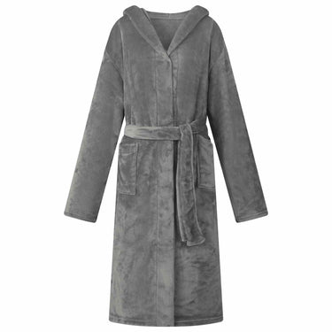 Vidaxl badjas hoodie donkergrijs xxl flanel