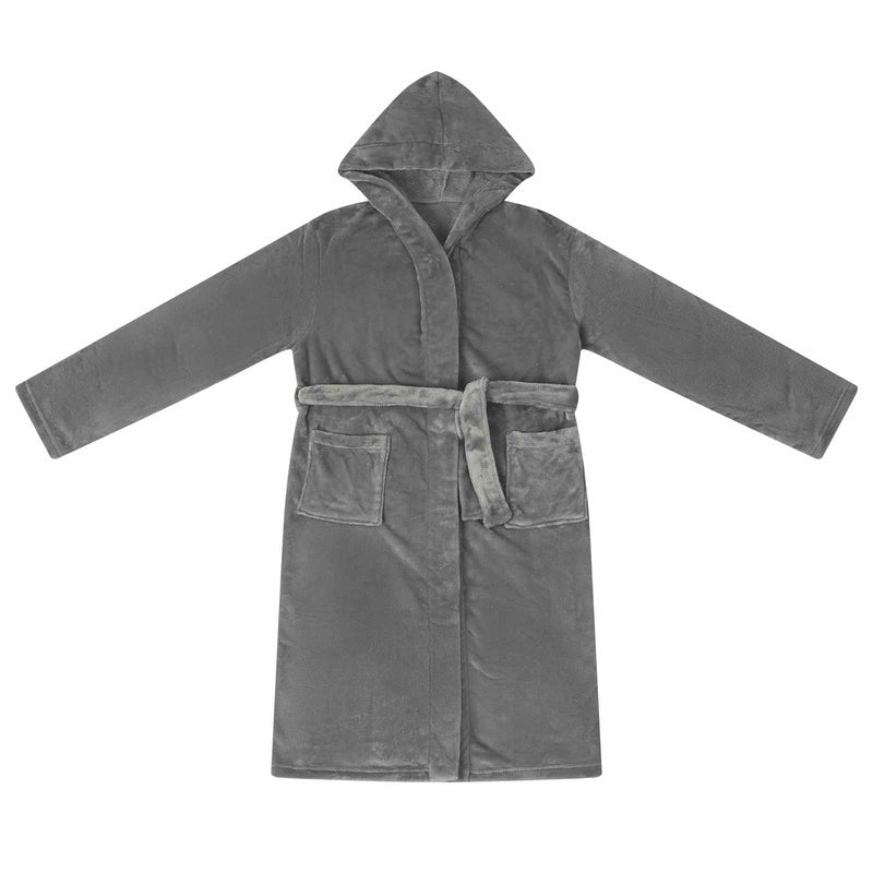 Load image into Gallery viewer, Vidaxl badjas hoodie donkergrijs xxxl flanel

