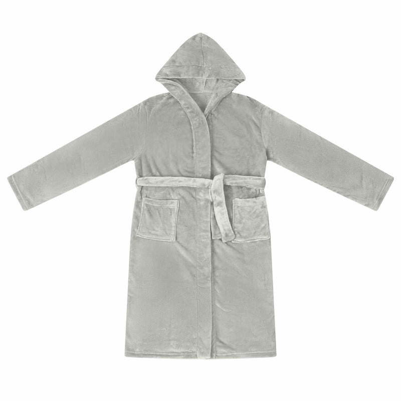 Load image into Gallery viewer, Vidaxl badjas hoodie grijs l flanel
