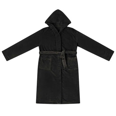 Vidaxl badjas hoodie zwart xl flanel