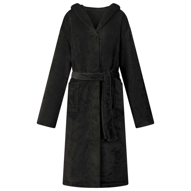 Load image into Gallery viewer, Vidaxl badjas hoodie zwart xxl flanel
