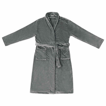 Vidaxl badjas zonder kap donkergrijs m flanel
