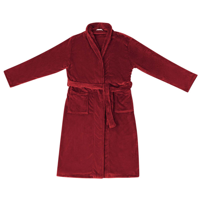 Load image into Gallery viewer, Vidaxl badjas zonder kap bordeaux rood xl flanel
