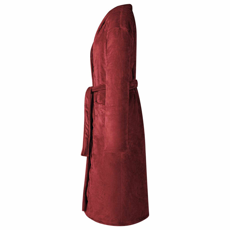 Load image into Gallery viewer, Vidaxl badjas zonder kap bordeaux rood xl flanel
