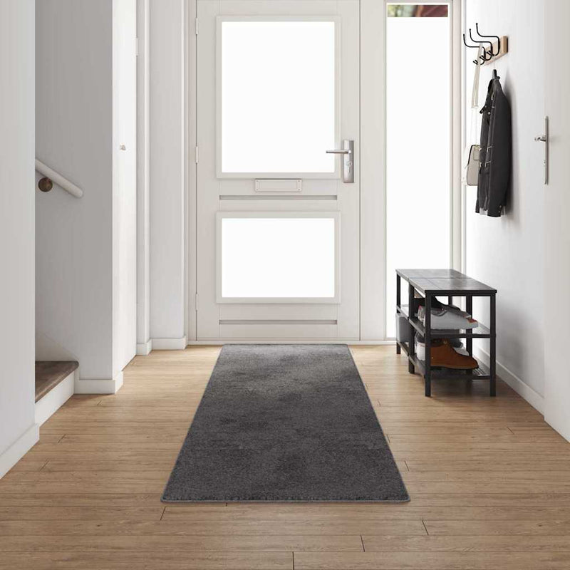 Load image into Gallery viewer, Vidaxl tapijt loper grijs 80 x 500 cm 100% polypropylene tuft
