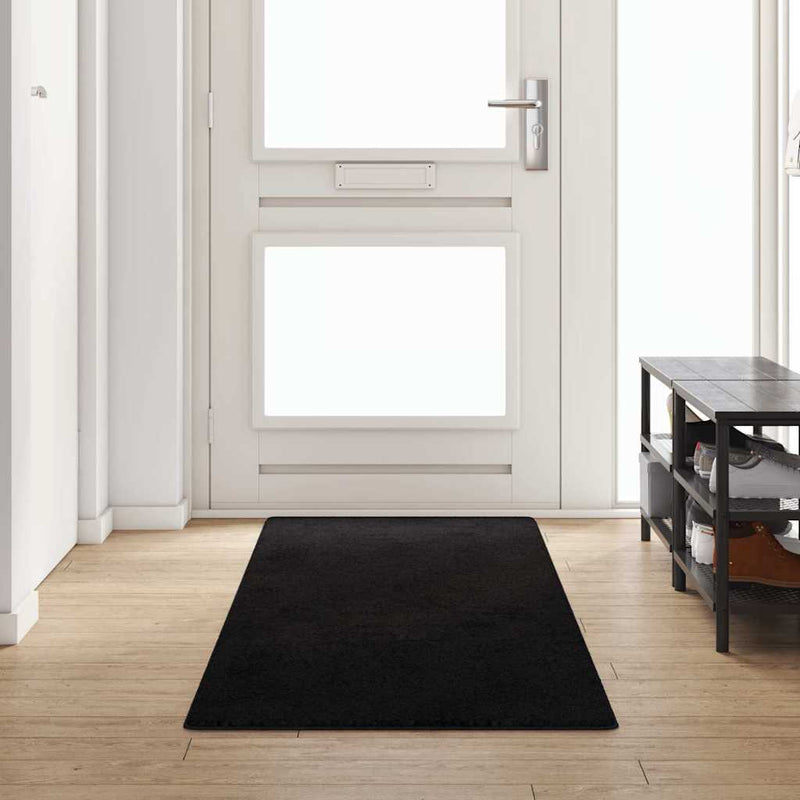 Load image into Gallery viewer, Vidaxl tapijt loper zwart 80 x 300 cm 100% polypropylene tuft
