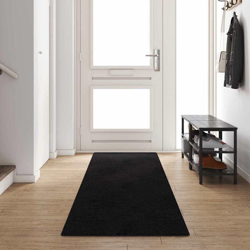 Load image into Gallery viewer, Vidaxl tapijt loper zwart 80 x 400 cm 100% polypropylene tuft

