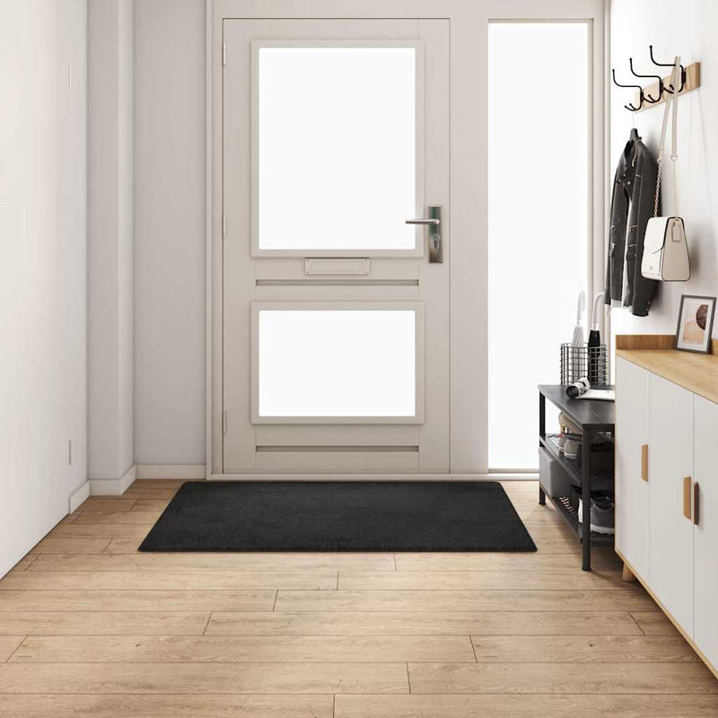 Load image into Gallery viewer, Vidaxl tapijt loper zwart 100 x 150 cm 100% polypropylene tuft
