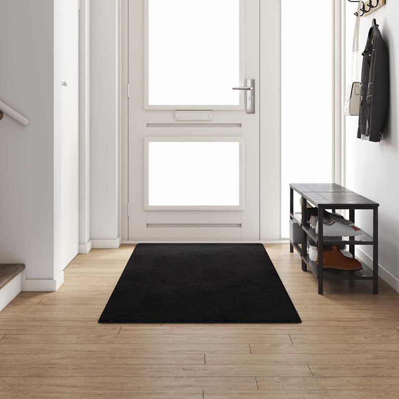 Load image into Gallery viewer, Vidaxl tapijt loper zwart 100 x 300 cm 100% polypropylene tuft
