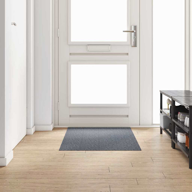 Load image into Gallery viewer, Vidaxl tapijt loper grijs 80 x 150 cm stof
