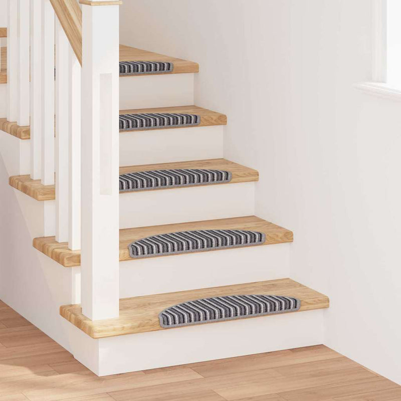 Load image into Gallery viewer, Vidaxl zelfklevende trapmatten 15 pcs grijs 56 x 17 x 3 cm
