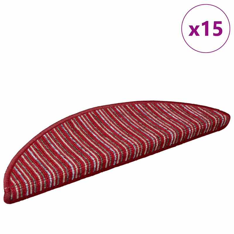 Load image into Gallery viewer, Vidaxl zelfklevende trapmatten 15 pcs rood 56 x 17 x 3 cm
