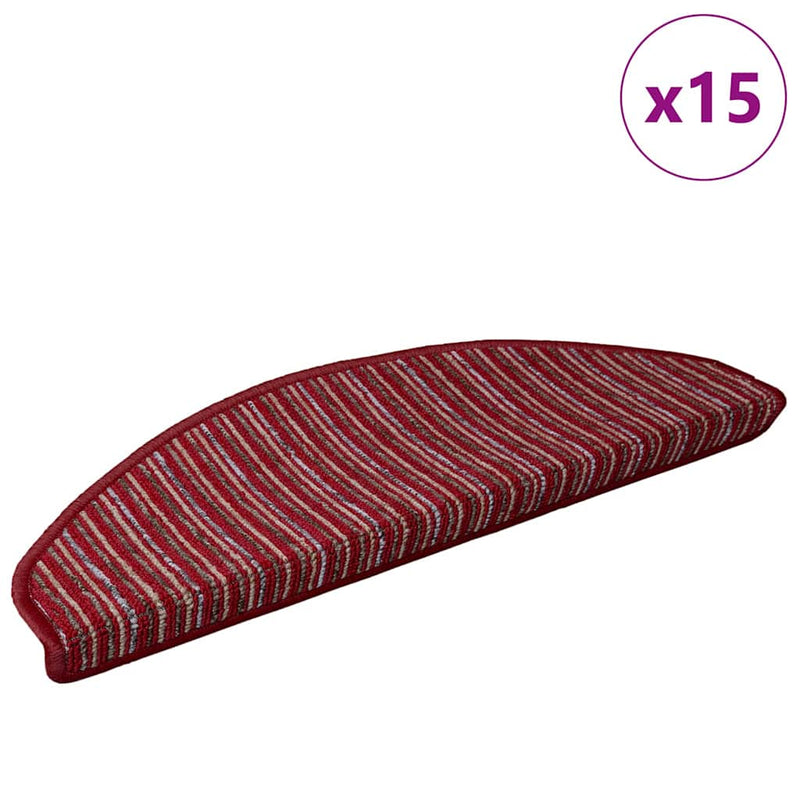Load image into Gallery viewer, Vidaxl zelfklevende trapmatten 15 pcs rood 65 x 21 x 4 cm
