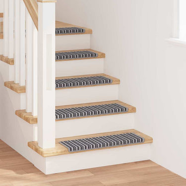 Vidaxl zelfklevende trapmatten gestreept 15 pcs grijs 65 x 21 x 4 cm