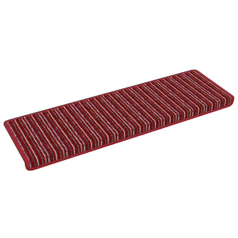 Load image into Gallery viewer, Vidaxl zelfklevende trapmatten gestreept 15 pcs rood 65 x 21 x 4 cm
