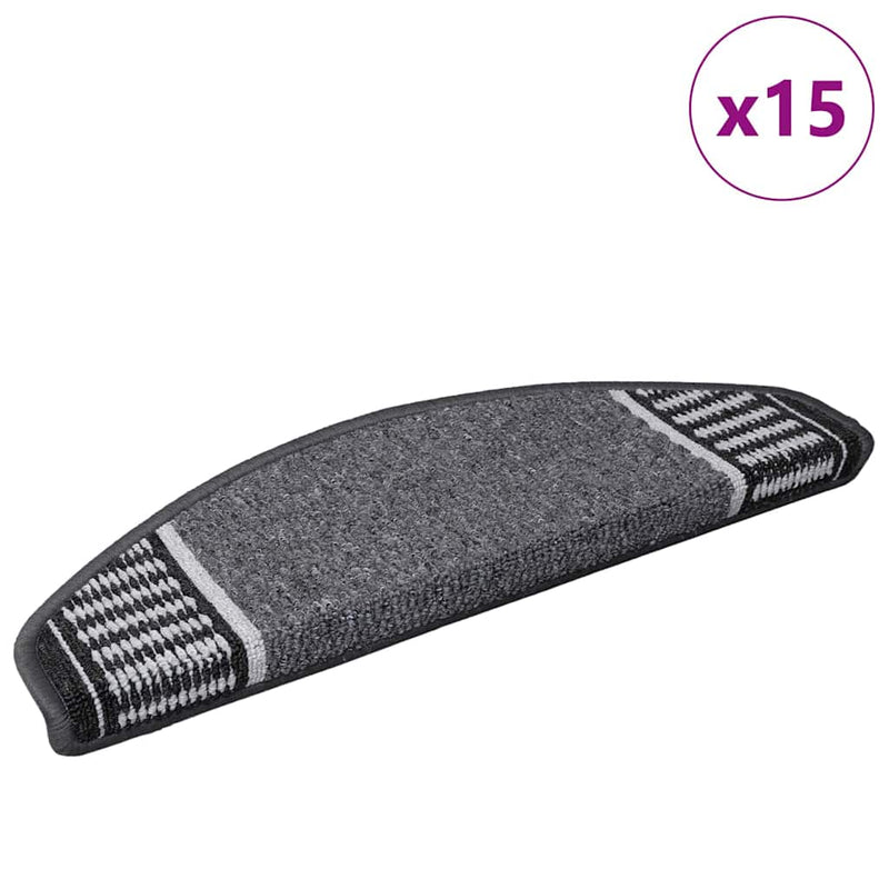 Load image into Gallery viewer, Vidaxl zelfklevende trapmatten 15 pcs antraciet 65 x 21 x 4 cm
