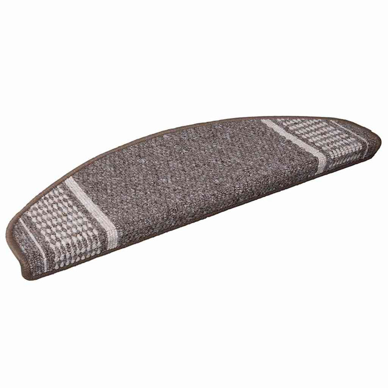 Load image into Gallery viewer, Vidaxl zelfklevende trapmatten halfrond 15 pcs bruin 65 x 21 x 4 cm
