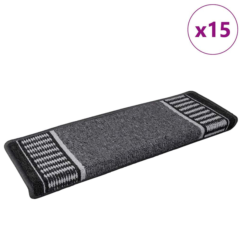 Load image into Gallery viewer, Vidaxl zelfklevende trapmatten 15 pcs antraciet 65 x 21 x 4 cm
