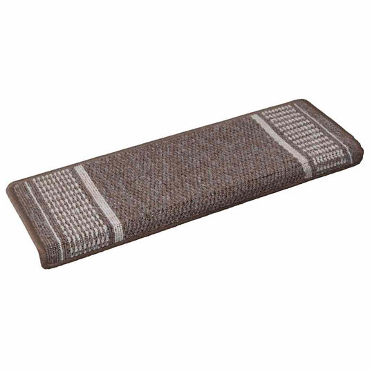 Vidaxl zelfklevende trapmatten 15 pcs bruin 65 x 21 x 4 cm