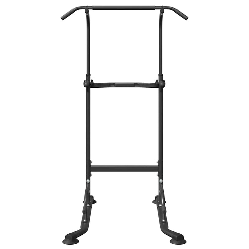 Load image into Gallery viewer, Vidaxl kracht toren dip station zwart 102 x 95 x 210 cm

