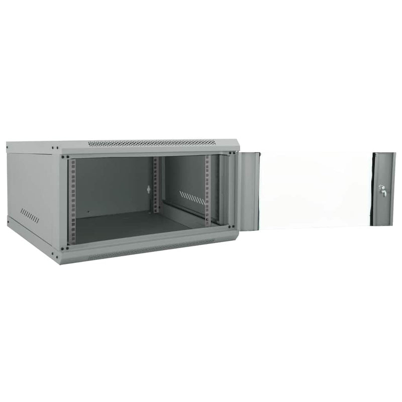 Load image into Gallery viewer, Vidaxl netwerk kabinet met opslag grijs 60 x 60 x 35 cm staal
