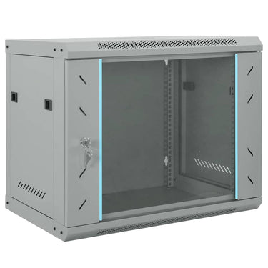 Vidaxl netwerk kabinet met opslag grijs 60 x 45 x 50 cm staal