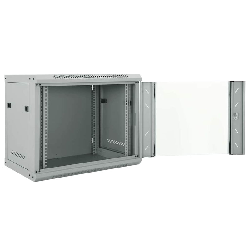 Load image into Gallery viewer, Vidaxl netwerk kabinet met opslag grijs 60 x 45 x 50 cm staal

